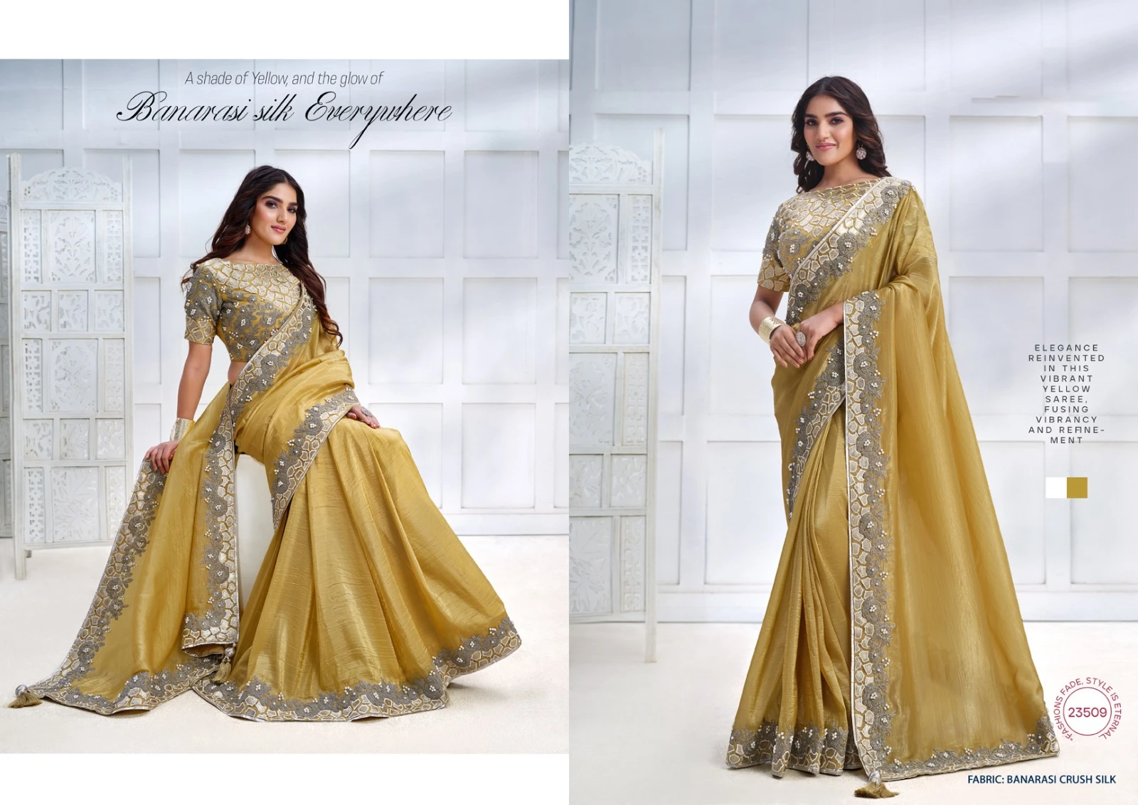Mahotsav Mohmanthan 23500 Series Majestica Fancy Wholesale Designer Sarees Catalog — Wholesale Sarees, MPA wholesale from Surat - Gallery Image 12